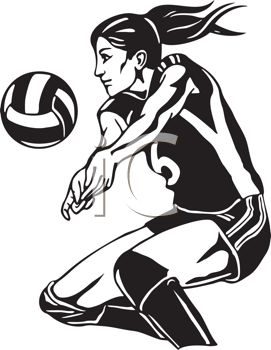 0511-1007-0816-2063_Girl_Playing_Volleyball_Using_a_Bump_Pass_clipart_image